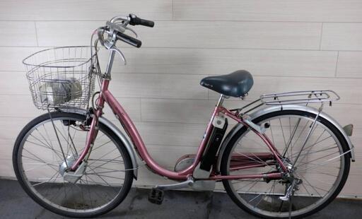 電動アシスト自転車☆サンヨーエネループ☆ 3段☆ピンク　CY-PF226　26インチ★バッテリー大容量3.5AH付属 充電器あり