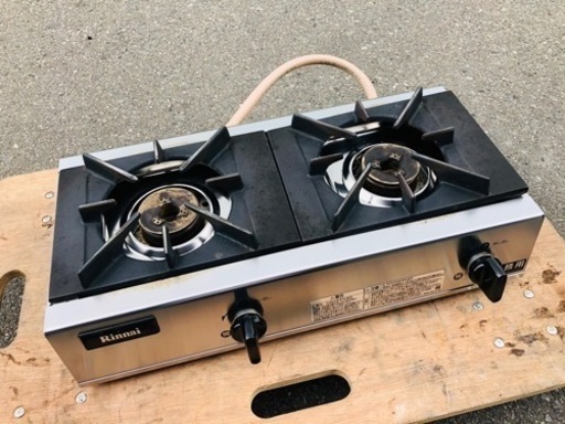 ☆中古品 Rinnai リンナイ 2口ガスコンロ ガステーブル 都市ガス 2018年 業務用 厨房☆