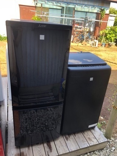 格安 配達設置ブラック 冷蔵庫 洗濯機 三菱 ハイセンス 2017-2018年製