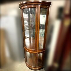 karimoku/カリモク コーナーキャビネット ライトブラウン 高さ180cm 飾り棚 コレクションボード 札幌東区