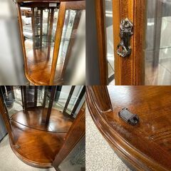 karimoku/カリモク コーナーキャビネット ライトブラウン 高さ180cm 飾り棚 コレクションボード 札幌東区