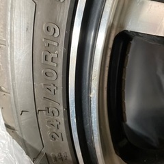 19インチアルミセット タイヤ走行少 245/40r19