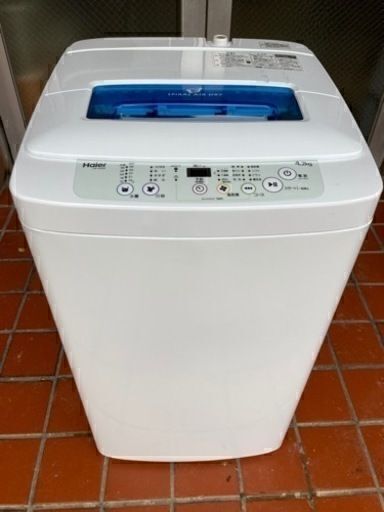 【値下げしました】4.2kg 洗濯機　ハイアール　 動作確認済み 掃除済み 19年製 JM-K 42M