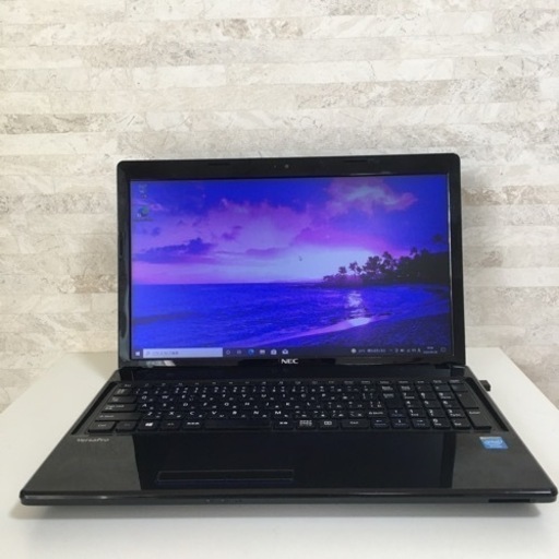 【発送のみ】最新Windows10NEC★大画面15インチ★ノートパソコン　高性能CPUはじめての副業、ビデオ会議の参加に最適、紫壁紙