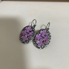 【取引中】紫のお花ピアス　海外購入
