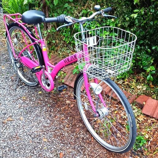 ★里親大募集⁉ピンクのボルゾイ‼★ 26インチ 自転車 『VOLZOI』6段変速 オートライト