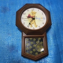 プーさんの掛時計　ジャンク品