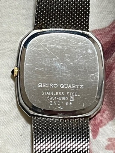 セイコー クレドール 5931-5160 クォーツ スクエア 腕時計 メンズ