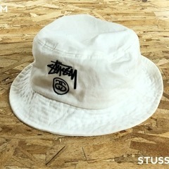 FSK-034 STUSSY シャネルロゴ バケットハット ホワ...