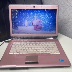 ピンク パソコン♪　富士通