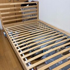 【美品】IKEA セミダブルベッド120cmX200cm