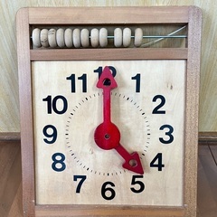 知育　木製時計