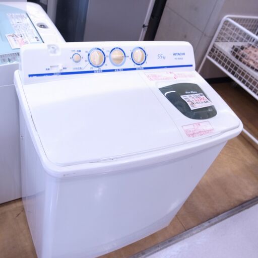 芸能人愛用 日立 2018年製 5.5kg 2槽式洗濯機 PS-55AS2 【モノ市場知立店】151 洗濯機