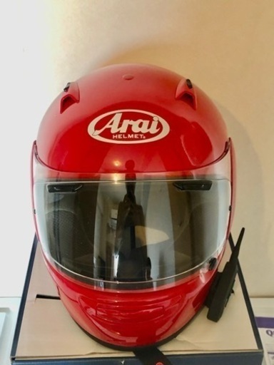 Arai ヘルメット QUANTUM-J 54cm モデナレッド インカム付き
