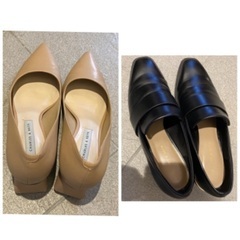 パンプス2足　Charles&Keith　23.5cm ベージュ...