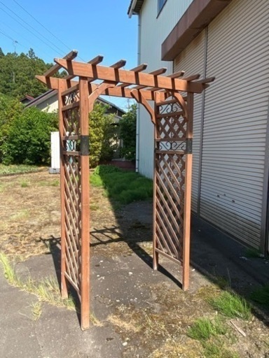 値下げ ガーデンアーチ 木製 ガーデンファニチャー アーチ 組立式 DIY