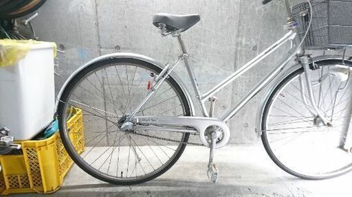 自転車中古 BRIDGESTONE Single Star 内装3段変速 オートライト ハンドルロック搭載 カゴ鍵付き タイヤ27インチ カラーシルバー