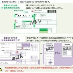 家電リサイクル券 (排出者控え)