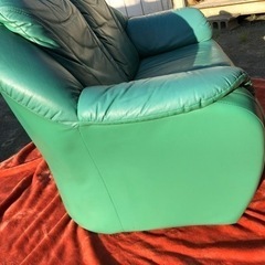 総本革 レザー 2人掛けソファ ラブソファ