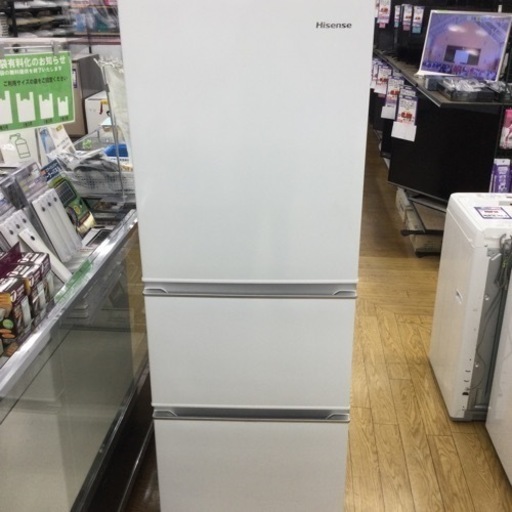 #E-114【ご来店頂ける方限定】Hisenseの3ドア冷凍冷蔵庫です