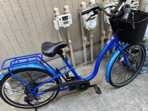 電動自転車　26インチ　シマノ製　6段階変速機　後輪ロックキー　軽量バッテリー　2021年8月に購入
