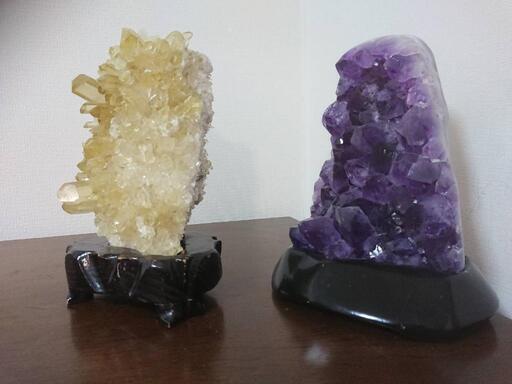 紫水晶、黃水晶です