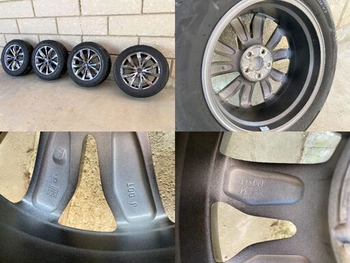 極上品！レクサス NX F SPORT 純正ホイール・BSスタッドレス　DM-V2　4本セット　ガリ傷無し綺麗　225/60R18　7.5J　+39　空気圧センサー付！