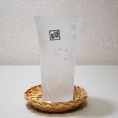 庫山窯☆かすみ草 1口コップ揃 グラスとコースター5セット 前畑陶器の画像