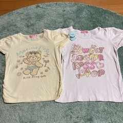 BEBE 110cm 半袖　2枚セット　Tシャツ　kiss Drop