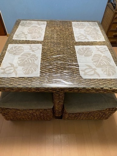 再値下げ中！ウォーターヒヤシンス テーブルセット