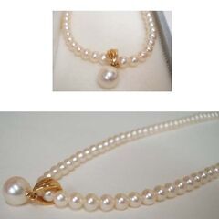 本物 田崎真珠 パール＆ベビーパール ネックレス K18　0.7mm 0.3mm　全長約40㎝ ケース付き 冠婚葬祭 フォーマル 普段使い ☆ PayPay(ペイペイ)決済可能 ☆ 札幌市 豊平区 平岸