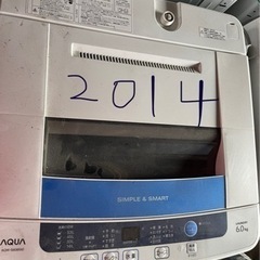 アクア　洗濯機　6.0kg 2014年製