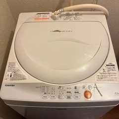 【お取引中】TOSHIBA 洗濯機　2014年製　4.2kg