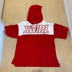 【取引終了】XGIRL レディース半袖パーカー 赤