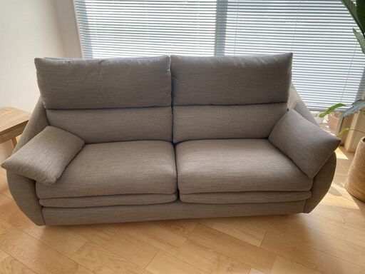 茨城県取手市エリア：NITORIニトリ３人がけソファ　グレージュ　保管のみなのでほぼ新品