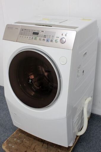 SHARP ES-V530-NL  ななめ型ドラム式洗濯乾燥機（10kg） 左開き ゴールド系 2012年製   中古家電 店頭引取歓迎 R5982)