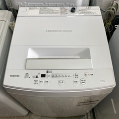 TOSHIBA　4.5kg洗濯機　2019年製   リサイクルシ...