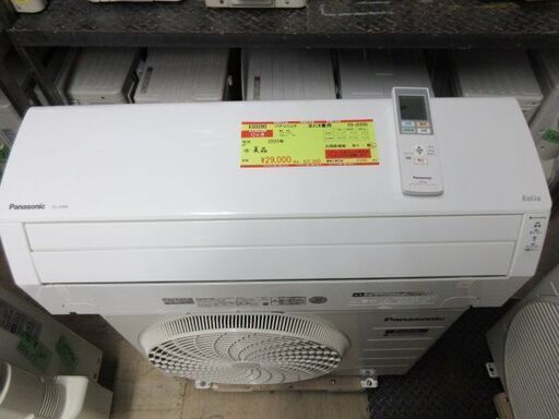 K03280　パナソニック　中古エアコン　主に6畳用　冷2.2KW／暖2.2KW