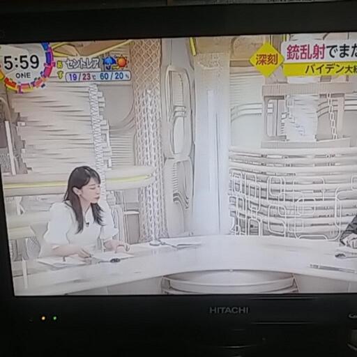 日立22型　HDD録画機能付き液晶テレビ