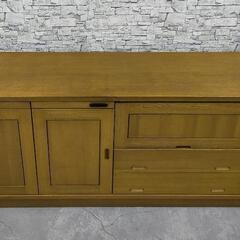 INT-096 天然木 カップボード キッチンボード 食器棚 KG-HR-0275