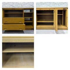 INT-096 天然木 カップボード キッチンボード 食器棚 KG-HR-0275