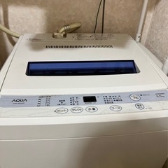洗濯機（一人暮らし用）AQUA AQW-S60A（W）