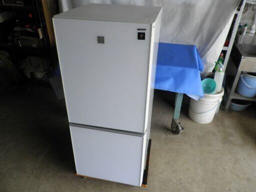 シャープ SHARP　SJ-G14E4-W ２ドア 冷凍冷蔵庫 ２０１７年 美品 無料配送（つくば市から２０キロまで）