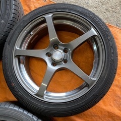 🌈プリウス等215/45R17 7分山ラジアルタイヤ&アルミホイールセット
