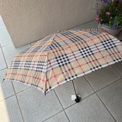 タグ付き未使用　バーバリー風　折りたたみ傘