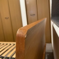 無印良品 セミダブル ベッドフレーム オーク材 ヘッドボード付き