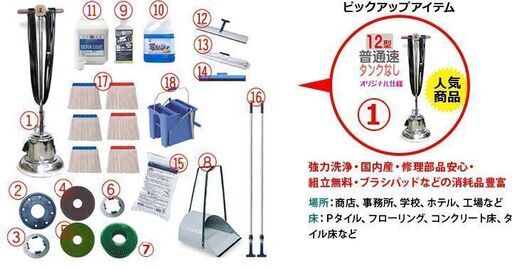 床清掃ポリシャー等一式　最終処分