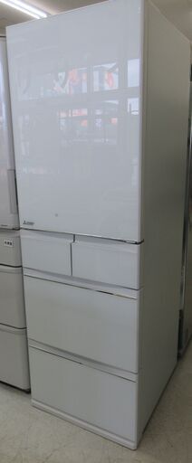 MITSUBISHI 5ドア冷蔵庫 自動製氷 ガラスドア タッチパネル 451L 2019年製 MR-MB45E-W1