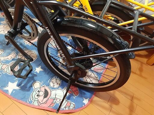 黒ハマー 折り畳み自転車 荷台付き