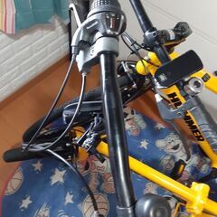 黄色 ハマー 折り畳み自転車 荷台付き